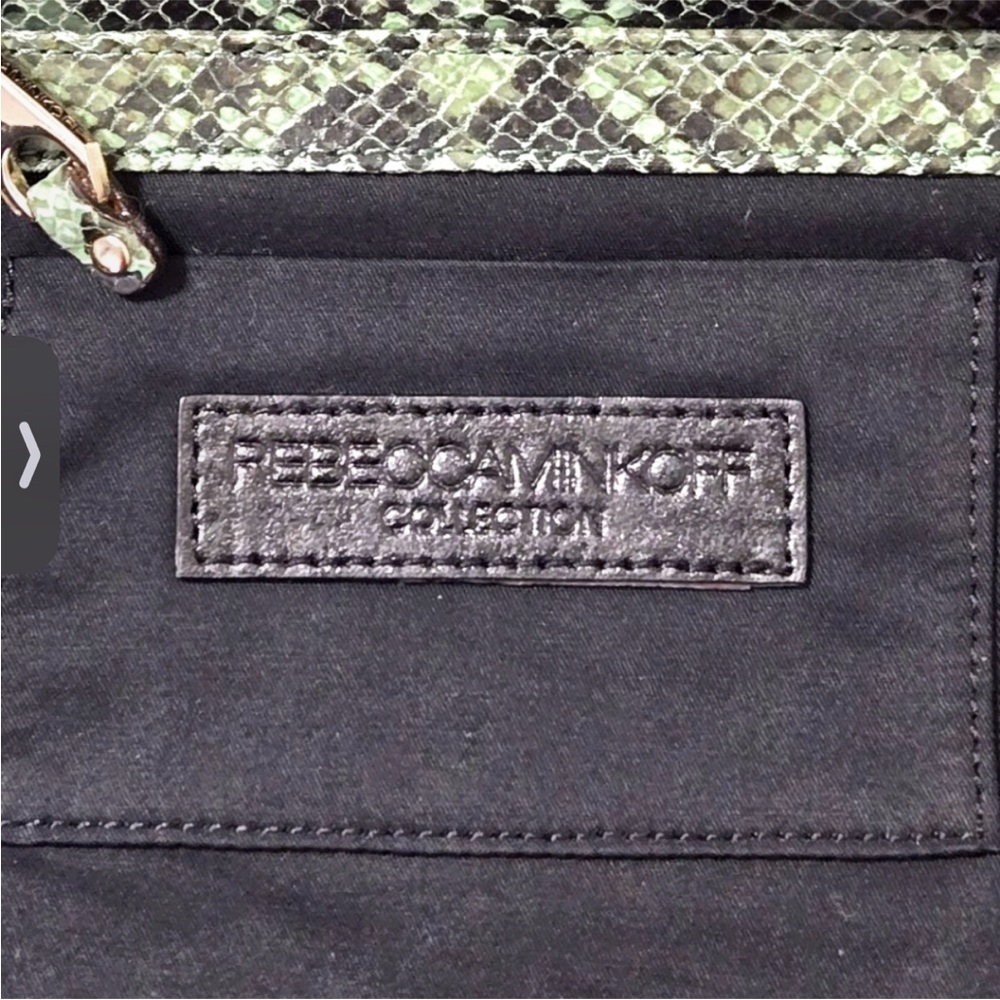 Rebecca Minkoff Collection Green Python Embossed Leather Cali Shoulder Bag - Picture 13 of 15